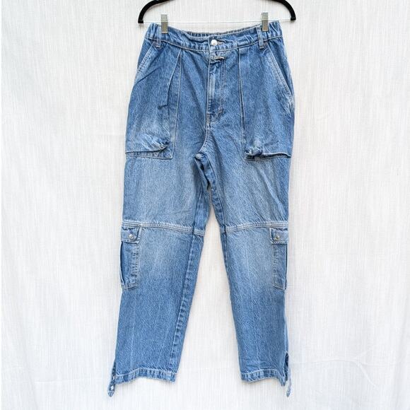 We The Free Free People Marx Slouchy High Rise Cargo Jeans, size 26 - Picture 2 of 8